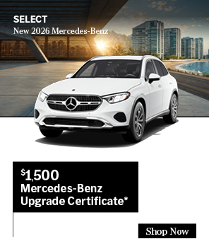 Special offer on    $1,500 Mercedes-Benz Upgrade Certificate*